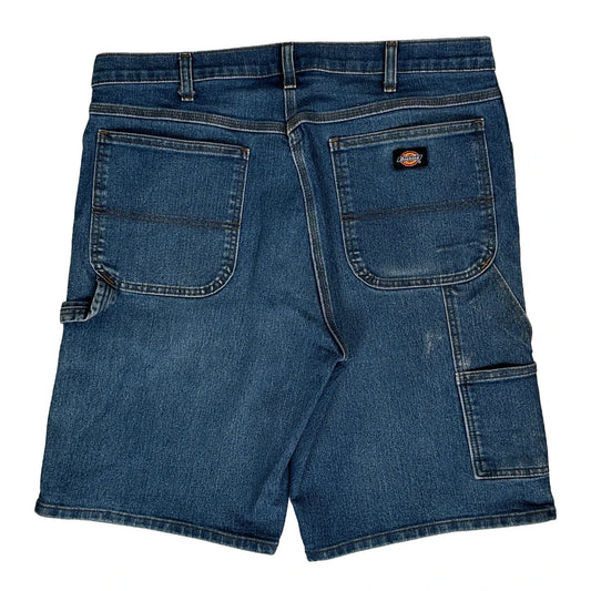 Dickies Denim Shorts - 35W 11L Blue Cotton Blend