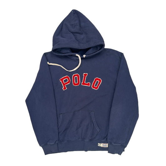 Polo By Ralph Lauren Spellout Hoodie - XL Blue Cotton