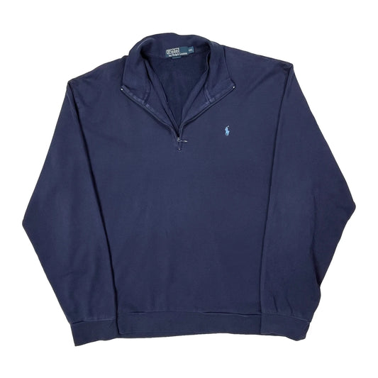 Polo By Ralph Lauren 1/4 Zip - 2XL Navy Cotton