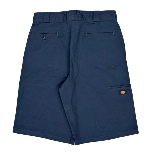 Dickies Baggy Shorts - 34W 12L Navy Polyester Blend