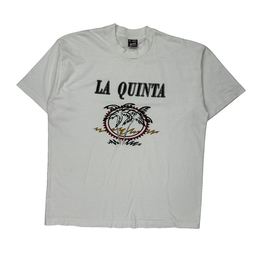 La Quinta Fruit Of The Loom Graphic T-Shirt - XL White Cotton Blend