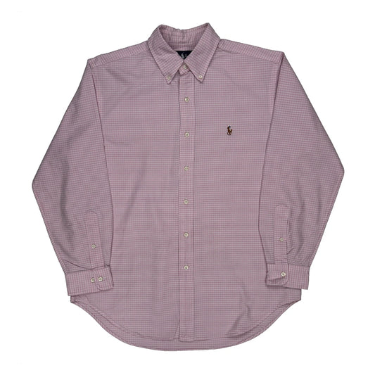 Ralph Lauren Checked Shirt - Large Pink Cotton