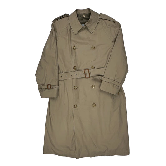 Vintage Aquascutum Double Breasted Trench Coat - Large Beige Cotton
