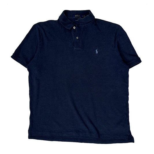 Polo By Ralph Lauren Polo Shirt - Large Navy Cotton
