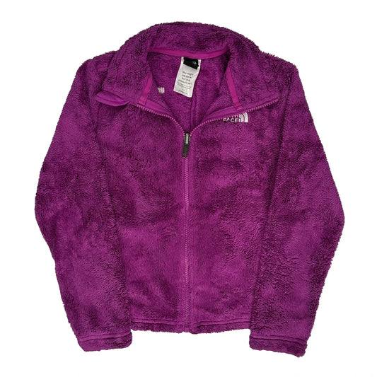 Age 7-8 The North Face Fleece Jacket - Small Purple Faux Fur