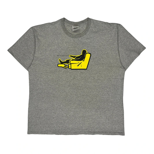 Vintage Channel Surfing Is Not A Sport Nike Graphic T-Shirt - XL Grey Cotton