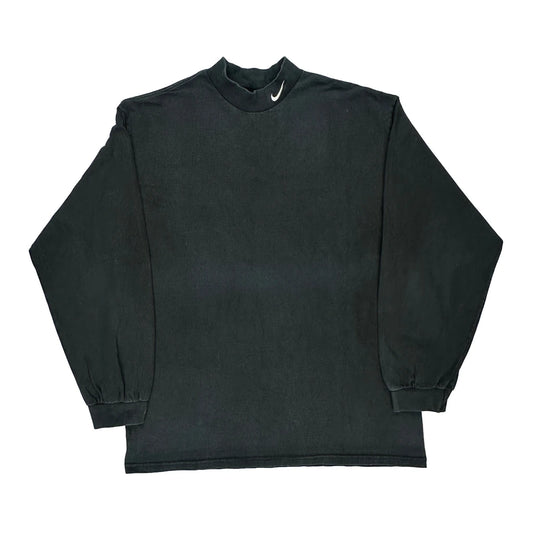 Made In USA Nike Long Sleeve T-Shirt - Small Black Cotton