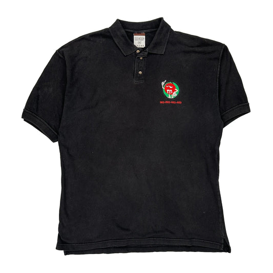Red M&M Character M&M Graphic Polo Shirt - XL Black Cotton