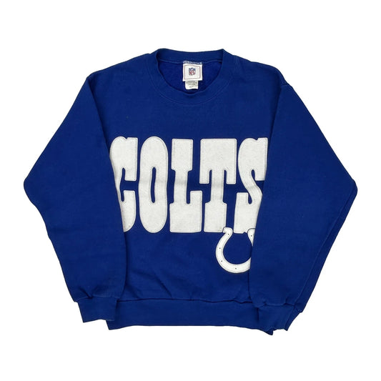 Colts, Age 10-12 Nfl Football Sweatshirt - Medium Blue Cotton