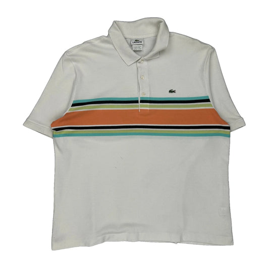 Lacoste Striped Polo Shirt - XL Black Cotton