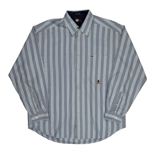 Tommy Hilfiger Striped Shirt - XL Blue Cotton