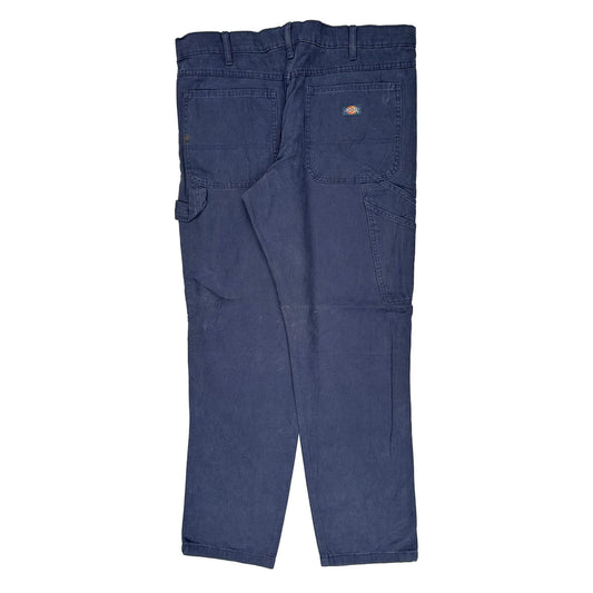 Dickies Carpenter Trousers - 38W 32L Navy Cotton