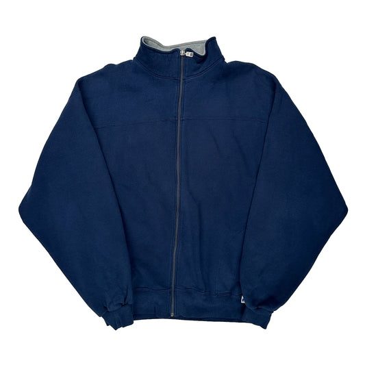 Russell Athletic Fleece Jacket - XL Navy Cotton