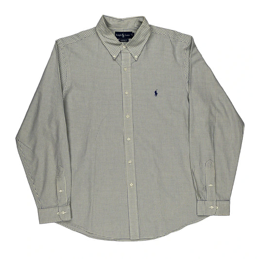 Ralph Lauren Checked Shirt - XL Blue Cotton