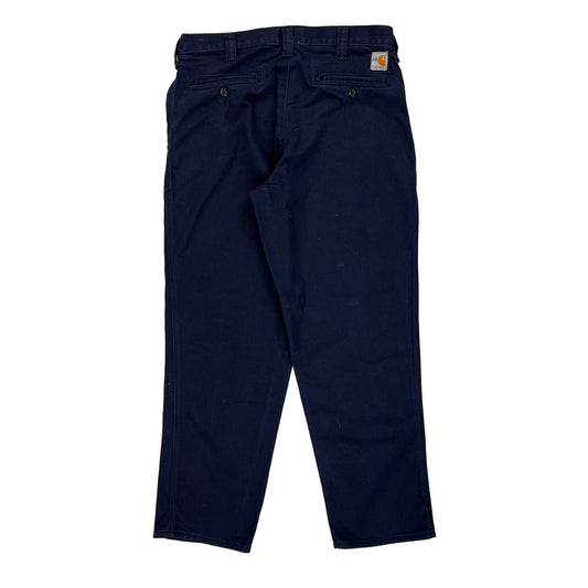 Carhartt Trousers - 34W 31L Navy Cotton Blend