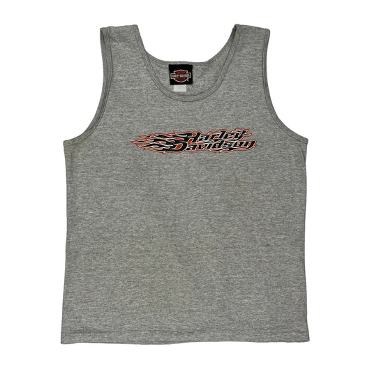 Florida Harley Davidson Graphic Vest - Small Grey Cotton