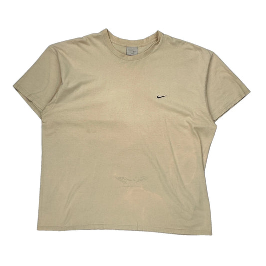 Nike T-Shirt - 2XL Beige Cotton