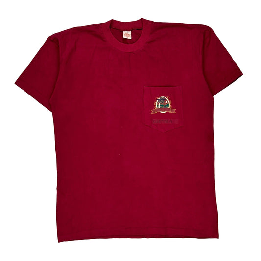Champ Single Stitch T-Shirt - XL Red Cotton