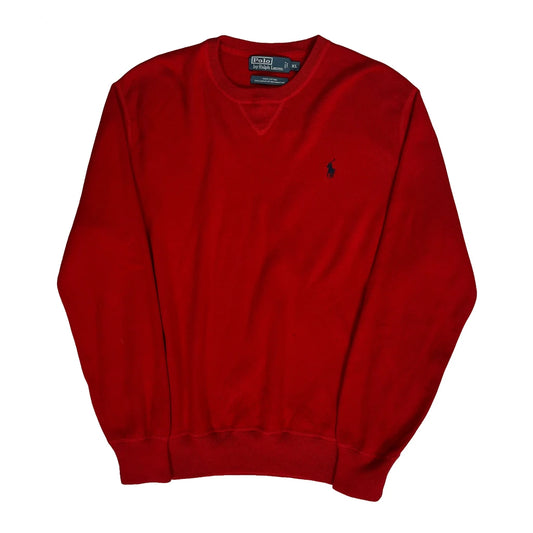 Vintage Polo By Ralph Lauren Sweatshirt - XL Red Cotton