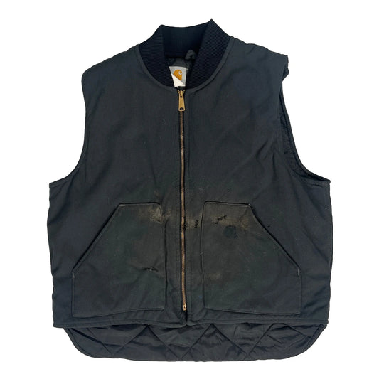 Vintage Carhartt Gilet - Large Black Cotton
