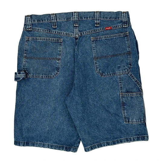 Wrangler Carpenter Shorts - 34W 10L Blue Cotton
