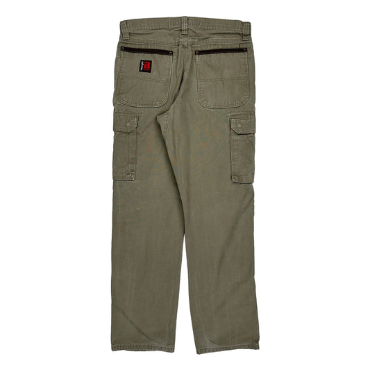 Wrangler Cargo Trousers - 33W 34L Khaki Cotton