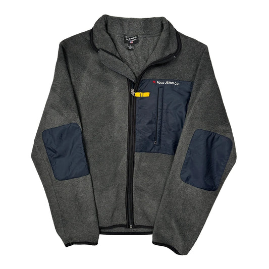 Ralph Lauren Fleece Jacket - Small Grey Polyester