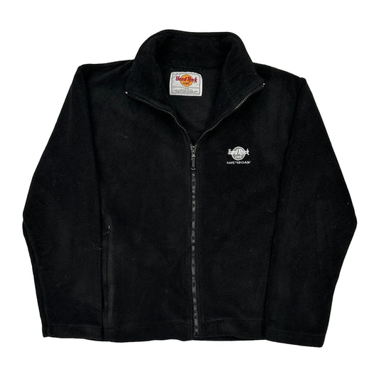 Amsterdam Hard Rock Cafe Fleece Jacket - Large Black Polyester