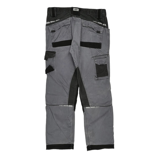 Dickies Cargo Trousers - 36W 34L Grey Cotton