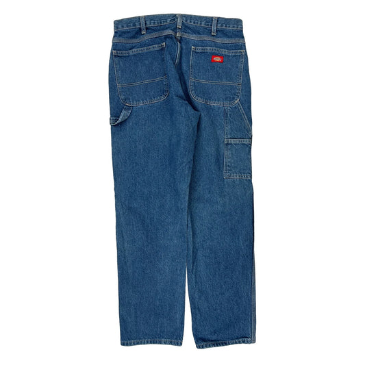 Dickies Double Knee Carpenter Jeans - 36W 31L Blue Cotton