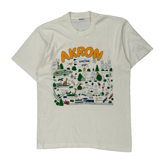 Akron Akron Single Stitch T-Shirt - Medium Multicoloured Cotton