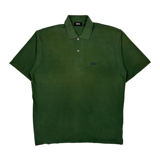Boss Polo Shirt - Large Green Cotton
