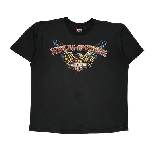 Motorcycles Harley Davidson Graphic T-Shirt - 2XL Black Cotton
