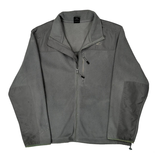 Vintage Starter Fleece Jacket - Large Grey Polyester