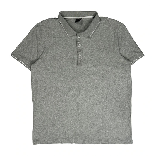 Armani Exchange Polo Shirt - XL Grey Cotton