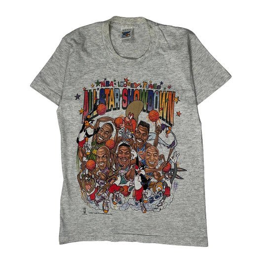 Nba All-Star/Looney Tunes Looney Tunes Graphic T-Shirt - Large Grey Cotton