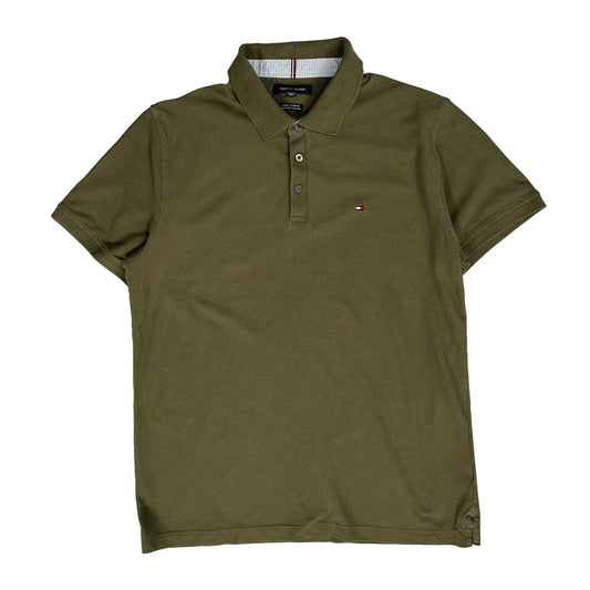 Tommy Hilfiger Slim Fit Polo Shirt - XL Green Cotton