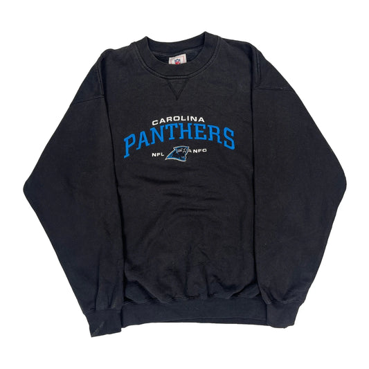 Carolina Panthers Nfl Sweatshirt - XL Black Cotton Blend