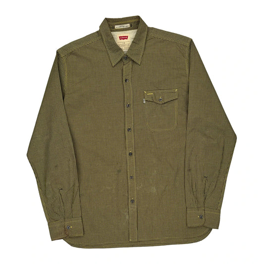 Levis Checked Shirt - Large Yellow Cotton
