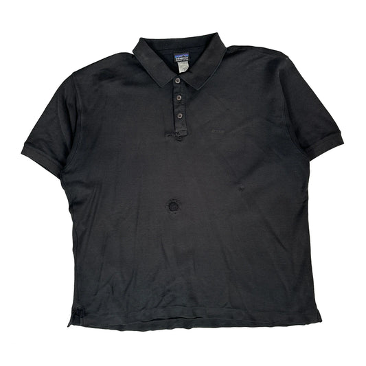 Patagonia Polo Shirt - Large Black Cotton