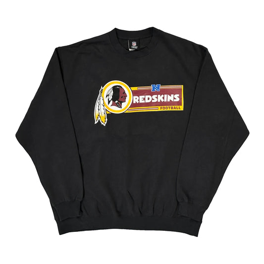 Redskins Nfl Football Sweatshirt - XL Black Cotton Blend