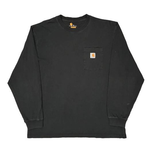 Carhartt Long Sleeve T-Shirt - XL Black Cotton