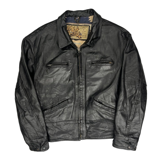 Vintage Dakota Leather Jacket - Large Black Leather