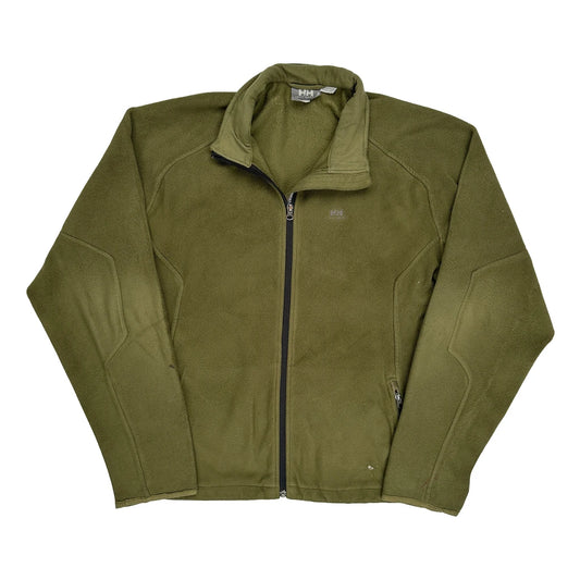 Vintage Helly Hansen Fleece Jacket - XL Green Polyester