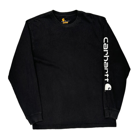 Carhartt Long Sleeve T-Shirt - Medium Black Cotton