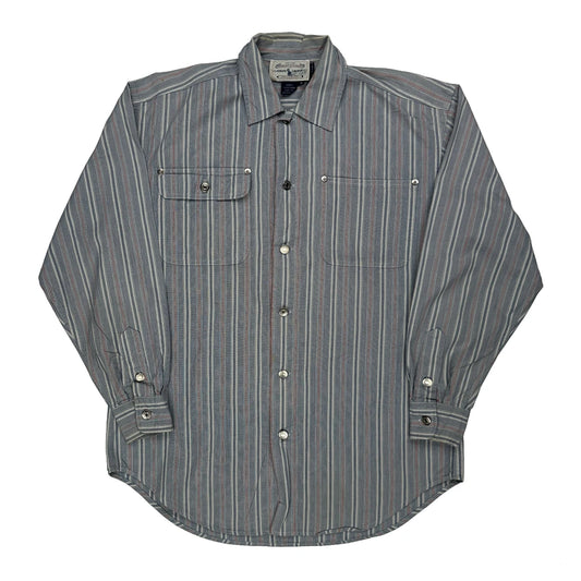 Ralph Lauren Striped Shirt - Medium Grey Cotton
