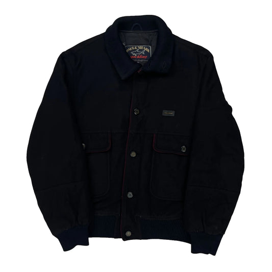 Yachting Paul & Shark Bomber Jacket - Medium Navy Cotton