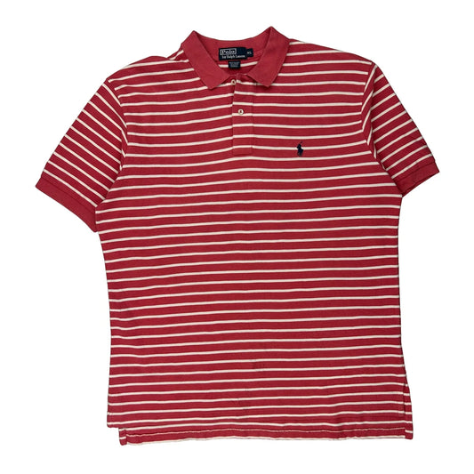 Polo By Ralph Lauren Striped Polo Shirt - XL Red Cotton