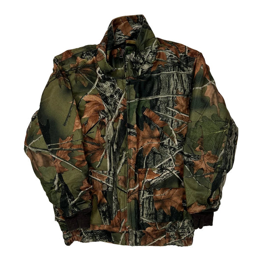 Age 6-7 Trail Crew Jacket - Small Camo Polyester