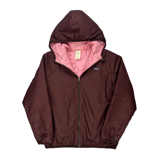 Age 12-13 Patagonia Jacket - Large Burgundy Polyester